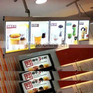 2016 New Invention Wall Mounted Aluminum Poster Frame Restaurant Led Menu Covers thumbnail-1