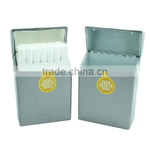 Grey ABS Plastic Cigarette Box /case / Holder Push Button for 20s Kind Size 85mm Cigrettes thumbnail-1