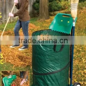 Plastic Rolling Garden Leaf Bag Cart thumbnail-1