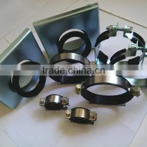 Steel Galvanized Rubber Pipe Saddle Clamp thumbnail-1