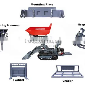 BY800 Chinese Construction Mini Wheel Loader Engine Power Barrow With CE thumbnail-1