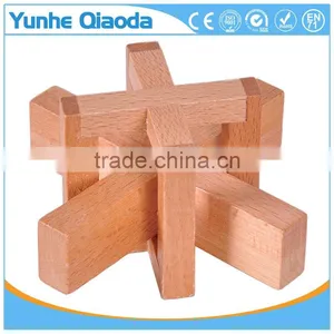 Wholesale Kids Wooden IQ Intelligent Puzzle Handheld Brain Game thumbnail-1