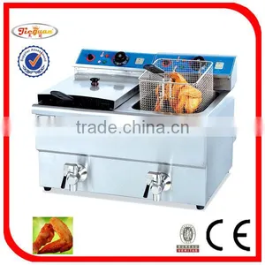 Table Top 2 Tank Electric Chips Fryer With CE Certificate (DF-10L-2) thumbnail-1