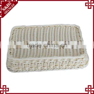 Cheap Wholesales Plastic Rattan Weaving Basket for Hotel Toiletry Storage thumbnail-5