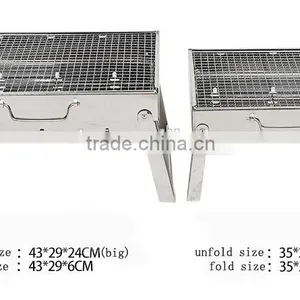 BBQ Grill White Stainless Steel Family Use Easy to Take Outdoor thumbnail-6