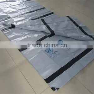 Hot Selling Relif Camp Tarpaulin, Great Volume Refugee Tarpaulin, Tent Covering Plastic Canvas thumbnail-2