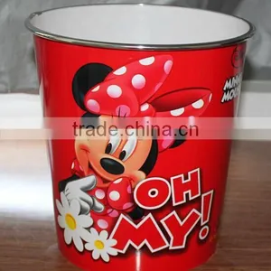 PP Material Home Use Colorful Cartoon Trash Bin thumbnail-1