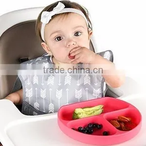 Silicone Grip Dish,Silicone Kids Strong Suction Base ,Feeding Plate thumbnail-1