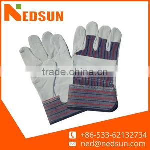 Working Patched Palm Protective Split Leather Safety Gloves thumbnail-1