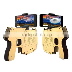 2017 New Arrival AR Gun Mobile Games Control Gun, AR Reality Experience Bluetooth Game Controller Wooden Gun For IOS/Android thumbnail-4