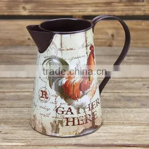 2015 Metal Paper Decal Cock Watering Can Made in China thumbnail-1