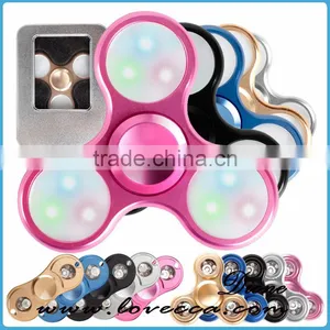 Whoesale LED Design Metal Alloy Gyro Hand Toy Crazy Finger Fidget Spinner thumbnail-1