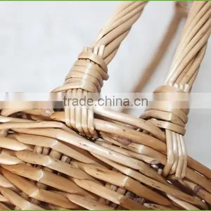 Durable Wicker Gift Basket Boat Shape Cane Basket With Handle thumbnail-6