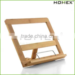 Bamboo Book Stand/ Cookbook Stand for Kitchen Homex-BSCI thumbnail-1
