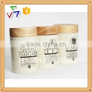 New Design 3pcs Tea Coffee Ceramic Canisters thumbnail-1