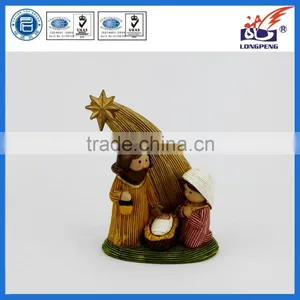 Polyresin Catholic Holy Family Statue With Bethlehem Star thumbnail-1