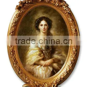 FA-053G-01woman Portrait Canvas Oil Painting With Frame thumbnail-4