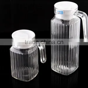 Quality High Hot Water Vintage Glass Pitcher With Cap thumbnail-1