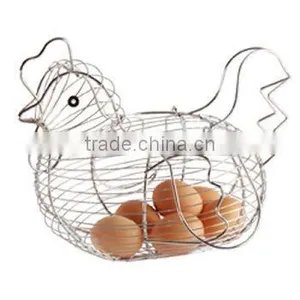 Storage Basket Metal Wire Egg Holder Iron Chicken thumbnail-1