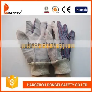 DDSAFETY 2017 Cow Split Rigger With Strip Cotton Back Knit Wrist Safety Gloves thumbnail-1