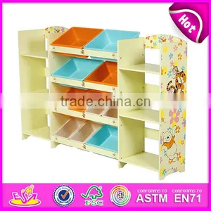 2015 New Wooden Toy Organizer for Kids With 12 Bins, Popular Colorful Storage Box and Hot Sale Storage Box W08C034 thumbnail-2