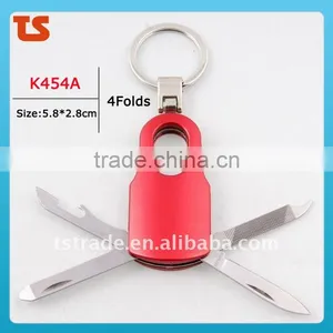 2014 Mini Cute Design LED Metal Utility Keychain Gift Knife K454A thumbnail-1