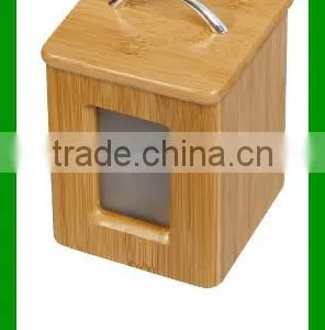 Wholesale Bamboo Chocolate / Jam / Cookie Storage Jar For Food With Lid thumbnail-1