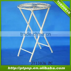 Home and Garden Metal White Flower Stand thumbnail-1