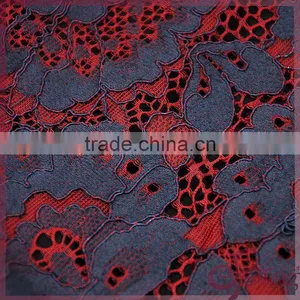 2 Colors Colorful Floral Warp Knitting Lace,jacquard Cotton Nylon Cord Lace Fabric for Dress thumbnail-6