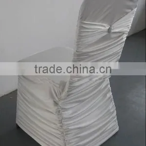 Spandex Pleated White Chair Cover for Wedding,party,hotel Use for Wholesale Price thumbnail-1