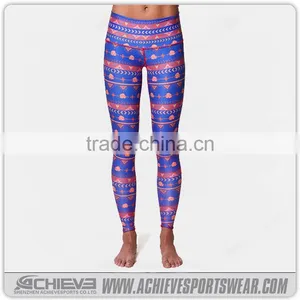 Sublimated High Waist Leggings Custom Ladies Sexy Fitness Pants Slim Fit Yoga Shorts thumbnail-3