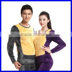 Top Brand High Quality Winter Warm Wool Thermal Underwear Set Men And Ladies Long Johns thumbnail-1