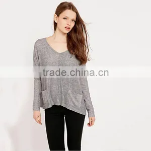 Stylish t Shirts Design Loose Neck t Shirts of Custom Long Sleeve t Shirts for Men thumbnail-1