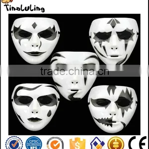 Venetian Mask Horror Face White Mask Halloween Mask Dance Street Dance Mask thumbnail-1