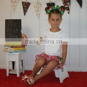 Happy New Years Christmas Kids Ruffle Clothing Set Girls Smocked Outfits thumbnail-4