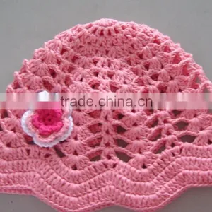Hot Sale Cotton Crochet Little Girl Summer Hats thumbnail-1