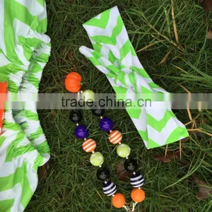 2015 New Arrival Kids Pumpkin Dress Kids Boutique Dress Girl Chervon Halloween Dress Ningbo Baby Kids Wear Firm thumbnail-2