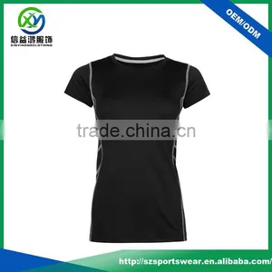 Black Color Polyester Spandex Blend Moisture Wicking Polo T-shirt thumbnail-1