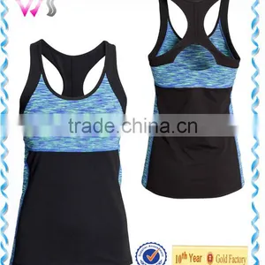 OEM Nylon Lycra Women Workout Tank Tops Sexy Fitness Yoga Vest Wholesale thumbnail-4
