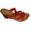 Comfortable 8.5cm Heels PU Material Red Ladies Wedge Sandals Support OEM thumbnail-1