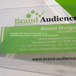 New York Custom Business Card Printing /Plastic Transparent Vlear VIP PVC Card Print/Waterproof Name Visiting Card Print thumbnail-3