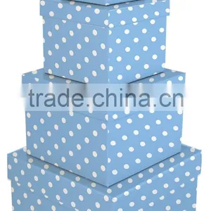 Simply Desk Nesting Boxes,Set Of 4 Nested Decorative Boxes,Pink/Blue Box Nest thumbnail-2