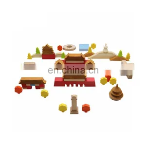 New Design Montessori Kindergarten Solid Wooden Best Selling Educational China Building Block Set Tower For Kids Use thumbnail-1