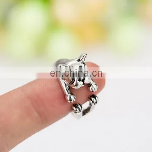 2016 Hot Selling Animal Dog Rings Bulldog Ring Unique Brass Ring thumbnail-4