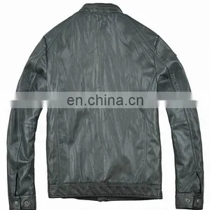 2015 New Model Designer Buffalo Leather Jacket thumbnail-2