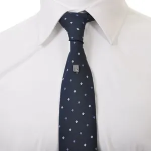 Classic Strips Blue Polyester Woven Necktie High Manscraft Boys thumbnail-1