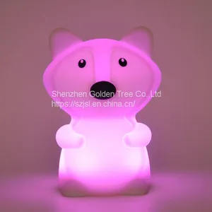 3D LED Silicone Acrylic Friendship Kids Sensor Batteries Small Baby Animal Night Bed Light Remote Control Lamps With USB Charger thumbnail-1