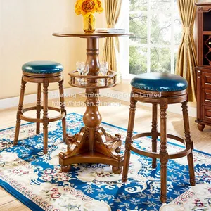 IVSY 7120ab Wooden Bar Chair Home Furniture Commercial Bar Stool Rotatable 24' 30' thumbnail-4
