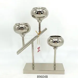 Latest Style Transformable Gold and Black Metal Candle Holder From China Factory thumbnail-2