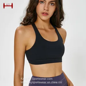 Wholesale Women Yoga Sports Bra For Training Nylon Spandex Workout Clothing Manufacturer thumbnail-2